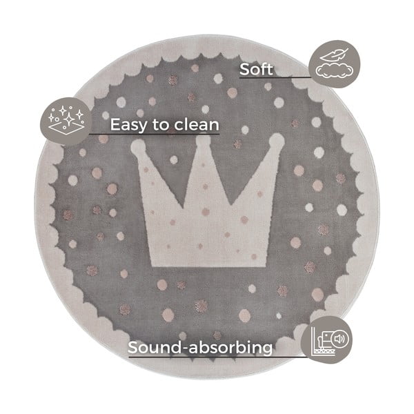 Hall laste vaip ø 140 cm Crown - Hanse Home-image-4