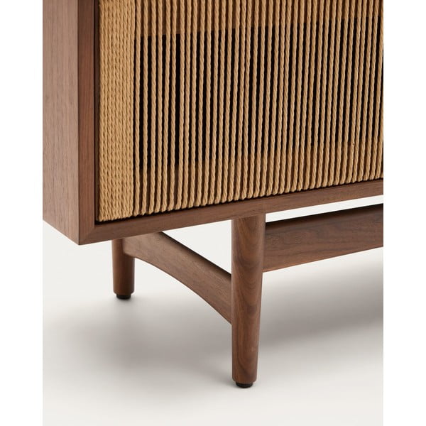 Pruun pähklipuidust telerilaud 200x50 cm Elan - Kave Home-image-4