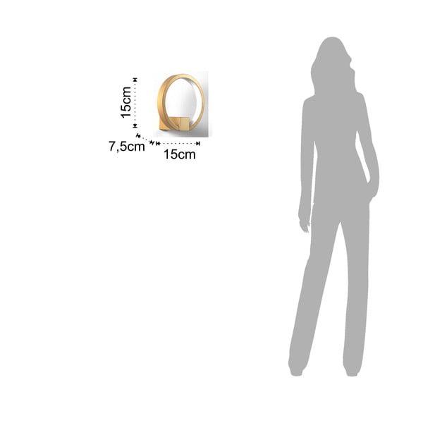 Kuldset värvi seinalamp, ø 15 cm Ring - Tomasucci-image-3