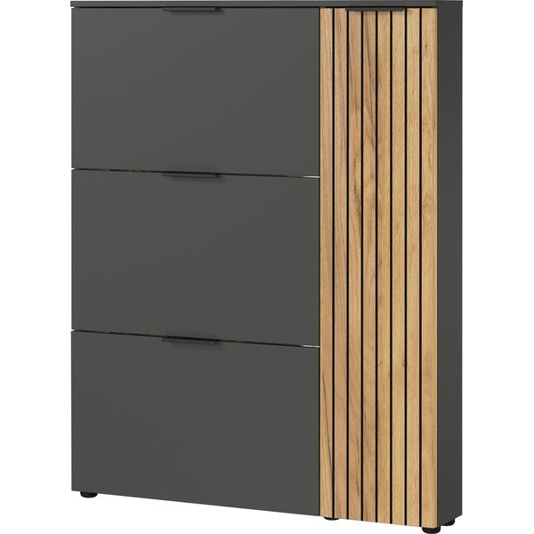 Antratsiitne tammespoonist hingedega jalatsiriiul 101x129x19 cm Gibisa - Germania
