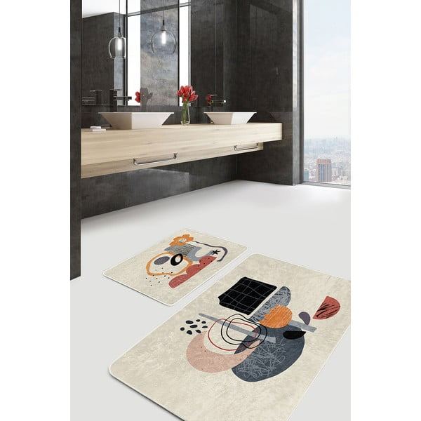 Beežid sametist vannitoamatid 2tk komplektis 60x100 cm - Mila Home-image-2