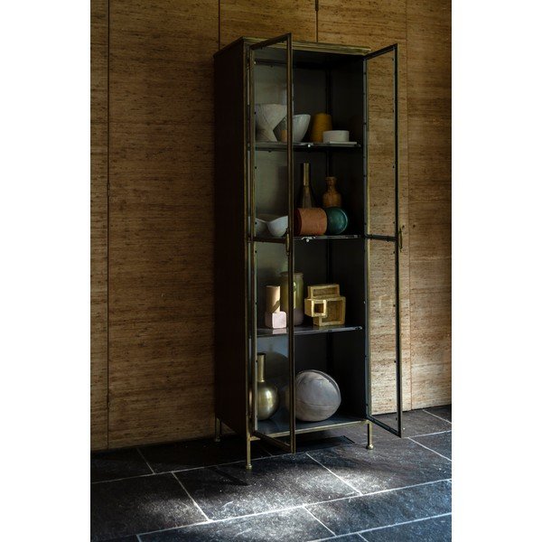 Kuldne metallist vitriinkapp 64x184 cm Gertlush - Dutchbone-image-1