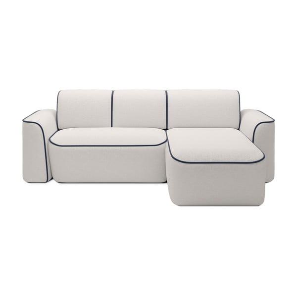 Kreem bouclé-kangast nurgadiivan (parem nurk/lamamisosaga) Ume – ELTAP