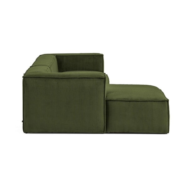 Roheline velvetist nurgadiivan (vasak nurk) Blok - Kave Home-image-3