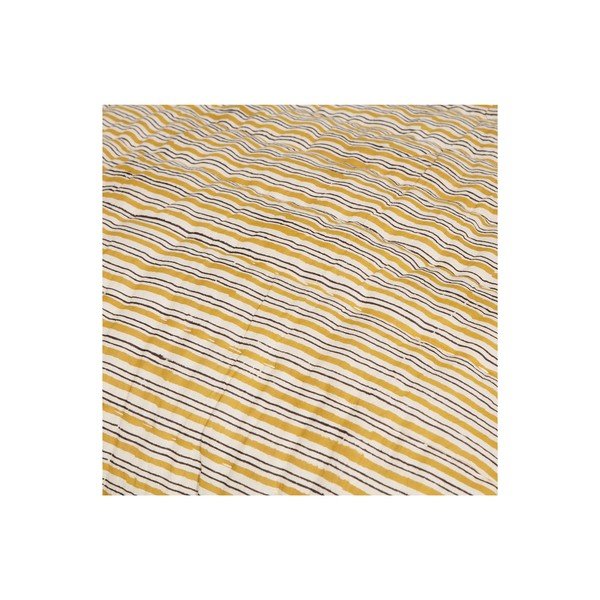Sinepivärvi puuvillane voodikate kaheinimesevoodile 220x265 cm Chevron - BePureHome-image-4