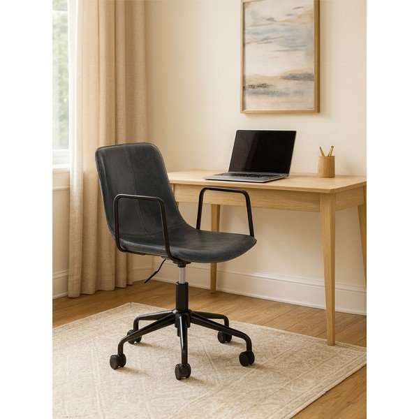 Tumehall kunstnahast kontoritool Branson - Premier Housewares-image-1