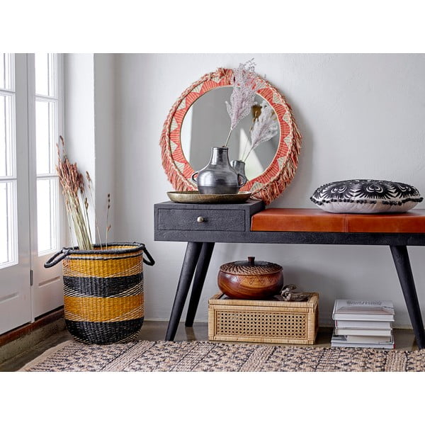 Must ja beež dekoratiivpadi Mandala, ø 36 cm - Bloomingville-image-1