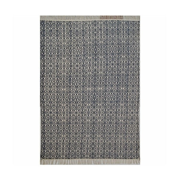 Tmavě modrý bavlněný koberec The Rug Republic Bundi, 230 x 160 cm
