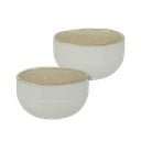 Valge-beeži värvi kausid 2 tk komplektis kivist ø 10 cm Sand Grain - Mette Ditmer Denmark