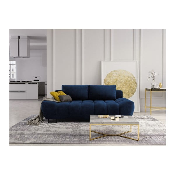 Kuninglik sinine kolmekohaline diivanvoodi koos sametpolstriga Cirrus - Windsor & Co Sofas-image-1