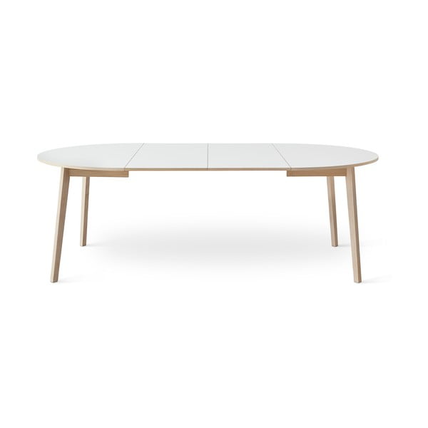 Valge ümmargune söögilaud lisaplaadiga ø 130 cm Single - Hammel Furniture-image-3