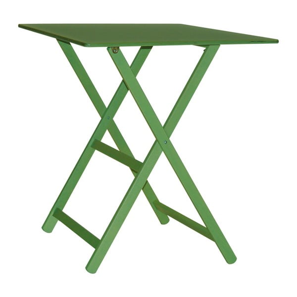 Zelený skládací stůl z bukového dřeva Valdomo Maison, 60 x 80 cm