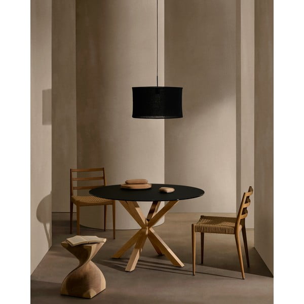 Ümmargune söögilaud klaasist pealispinnaga ø 120 cm Argo - Kave Home-image-1