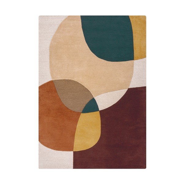 Lilla käsitsi kootud villane vaip 160x230 cm Glow Purple Multi - Flair Rugs