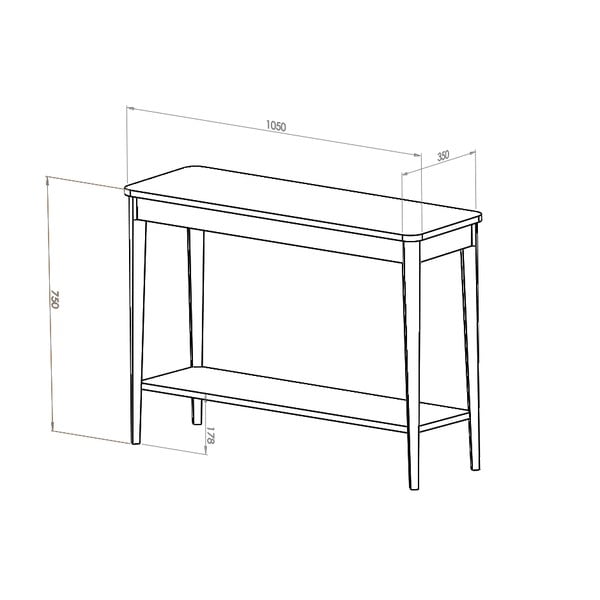 Ashme tumehall konsoollaud, laius 85 cm - Ragaba-image-1