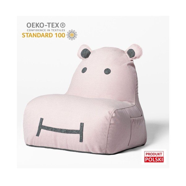 Heleroosa laste kott-tool Hippo - The Brooklyn Kids-image-2