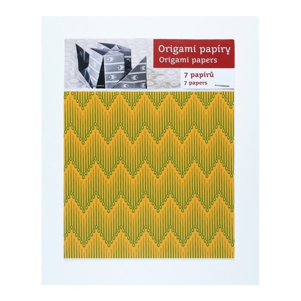 Zeleno-žluté  origami papíry Calico 