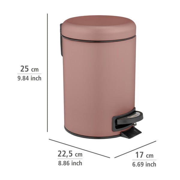 Terasest pedaaliga prügikast 3 l Leman - Wenko-image-3