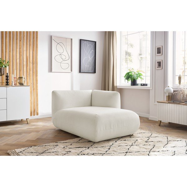 Valge velvetist diivanimoodul (parem nurk) Lecomte – Bobochic Paris-image-1