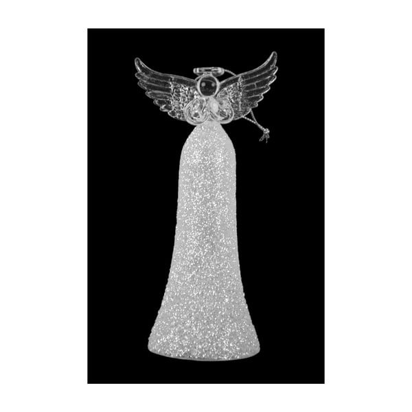 Vánoční skleněná ozdoba ve tvaru anděla Ego Dekor, výška 17 cm