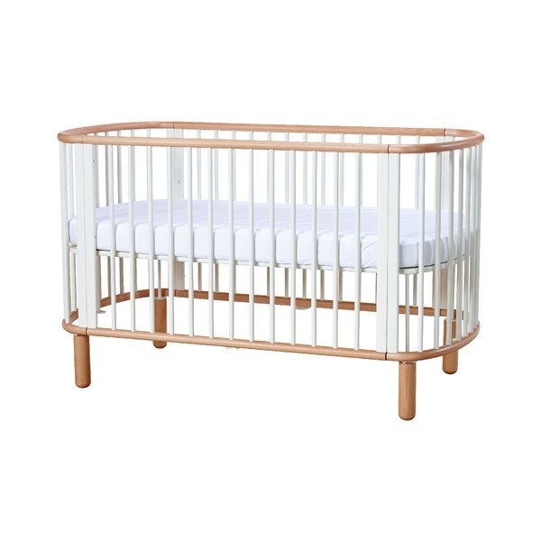 Valge pöögipuidust võrevoodi , 70 x 140 cm Baby - Flexa-image-4