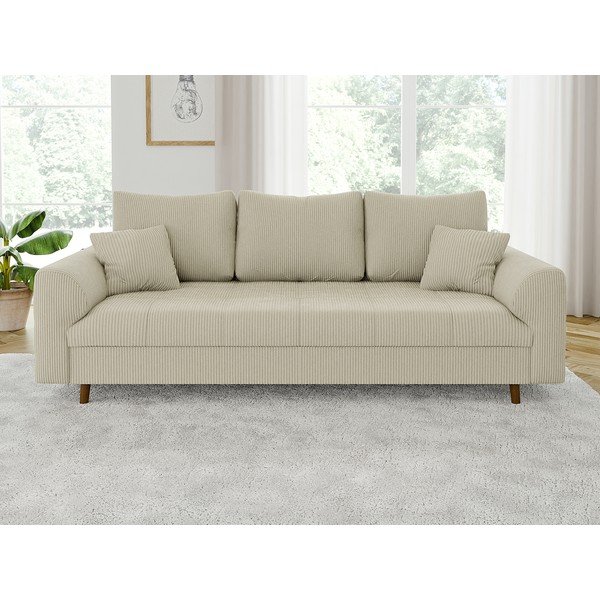 Beež velvetist diivan 210 cm Ariella – Ropez-image-1