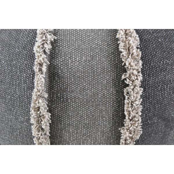 Šedý bavlněný puf Moycor Cairo, ⌀ 50 cm-image-3