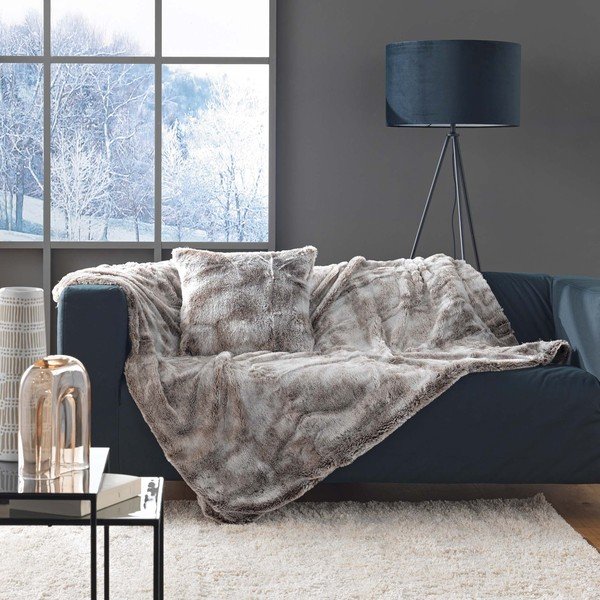 Dekoratiivne kunstkarusnahast padi 45x45 cm Antartic - douceur d'intérieur-image-1