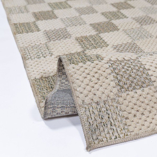 Roheline pestav puuvillaseguga jooksja 80x230 cm Muted Checkerboard - Flair Rugs-image-3
