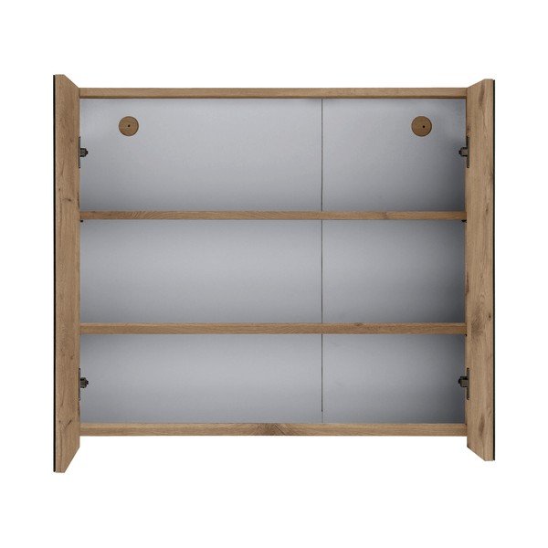 Tammepuidust rippkapp koos peegliga 80x70 cm Wisla - Støraa-image-2