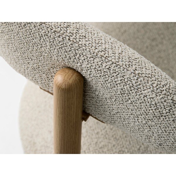 Kreemjas/naturaalse polstriga söögitool käetugedega Frances - Unique Furniture-image-4