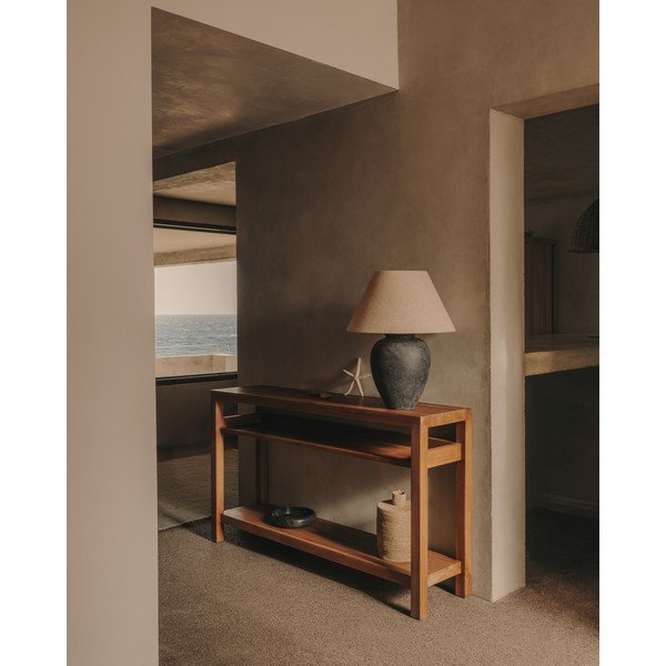 Konsoollaud tiigipuidust 35x140 cm Sashi - Kave Home-image-1