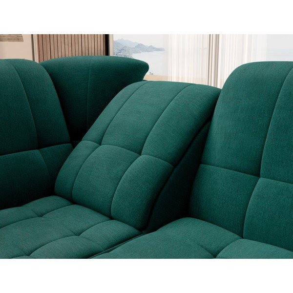 Roheline sametist lahtikäiv/sahtliga nurgadiivan (vasak nurk/L-kujuline) Sado – ELTAP-image-1