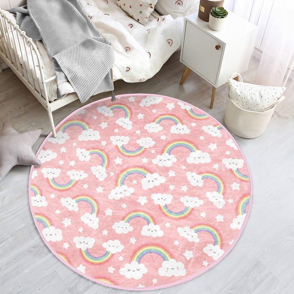 Roosa laste vaip ø 120 cm Comfort - Mila Home-image-1