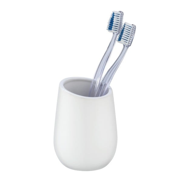 Valge keraamiline tass hambaharjade jaoks Badi - Wenko-image-1