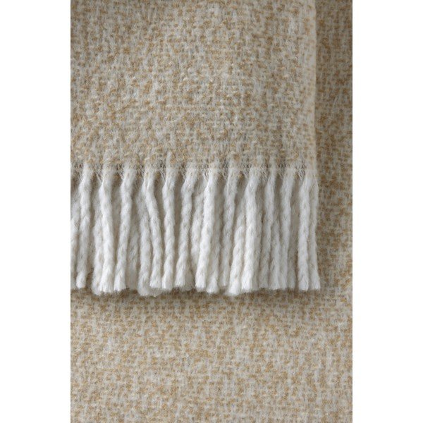 Beež pleed puuvilla seguga 140x180 cm Rennes – Euromant-image-3