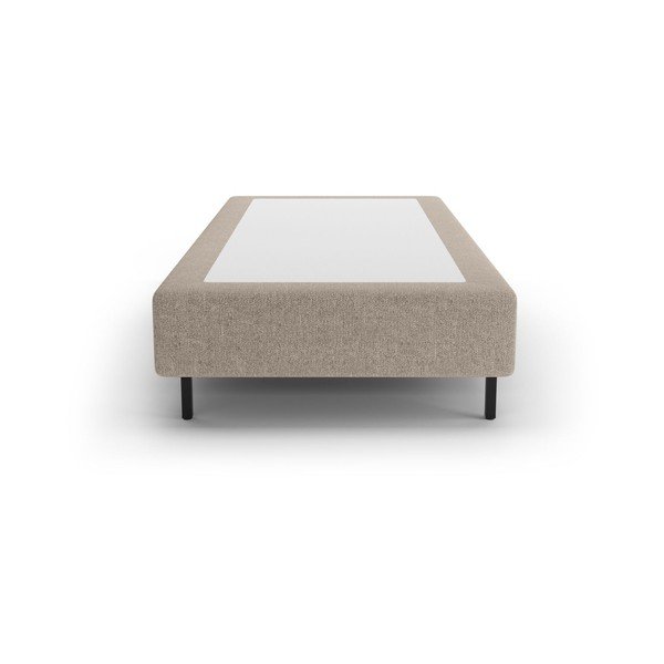 Beež polsterdatud üheinimesevoodi ilma peatsita 90x200 cm Whale - Micadoni-image-2