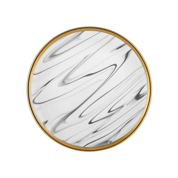 6 taldriku komplekt, hall ja valge portselanist magustoidutaldrikud Lucid, ⌀ 19 cm - Mia