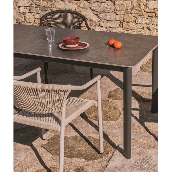 Kiviplaadiga aiasöögilaud 80x140 cm Anafi - Kave Home-image-1