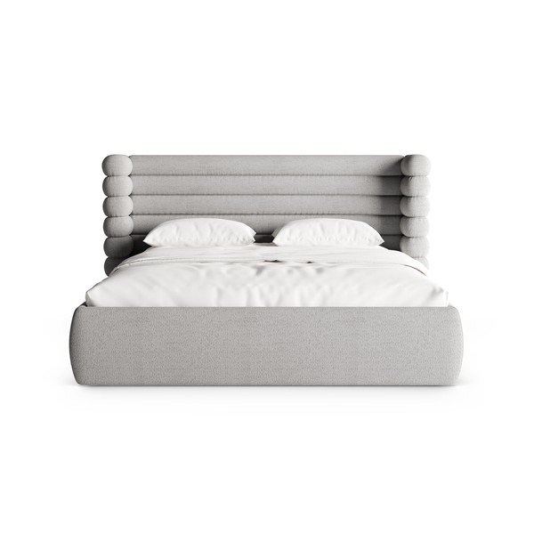 Hall polsterdatud kaheinimesevoodi koos panipaiga ja voodipõhjaga 160x200 cm Mount - Micadoni-image-4