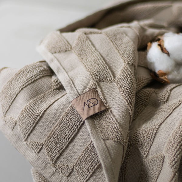 Beež puuvillased rätikud 2 tk 35x55 cm komplektis Geo - Mette Ditmer Denmark-image-2