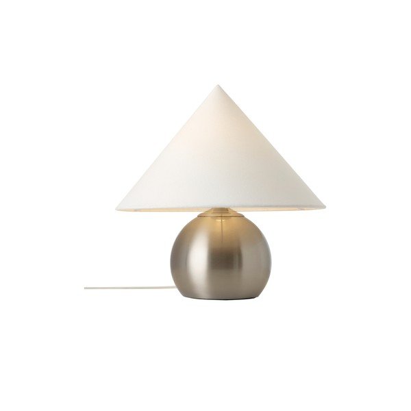 Valge/läikiv hõbedane kangast laualamp (kõrgus 38 cm) Connie - Ellos Home-image-3