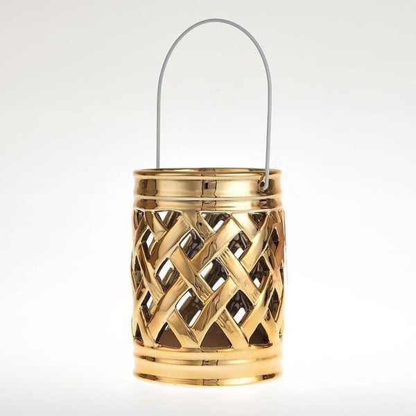 Keramická lucerna Gold Deco