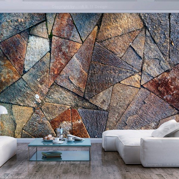 Suureformaadiline tapeet Värviline , 400 x 280 cm Pavement Tiles - Artgeist-image-1
