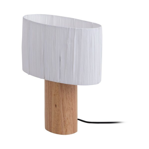 Valge ja naturaalset värvi paberkangast varjundiga laualamp (kõrgus 30,5 cm) Sheer Oval - Leitmotiv-image-2