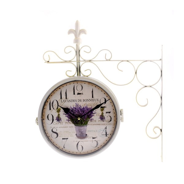 Nástěnné kovové hodiny s teploměrem Dakls Tulip
