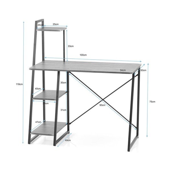 Töölaud 50x102 cm Bren - Homede-image-3