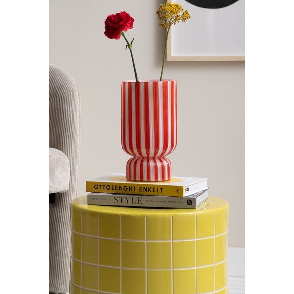 Punane klaasist vaas (kõrgus 26 cm) Rayado Retro - PT LIVING-image-1