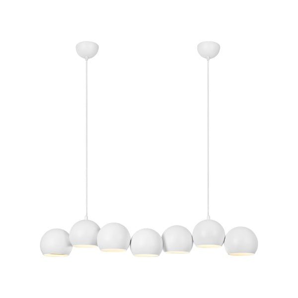 Valge rippvalgusti metallist varjuga Cupolo - Markslöjd