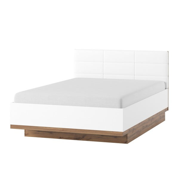 Bílá dvoulůžková postel Szynaka Meble Livorno, 160 x 200 cm